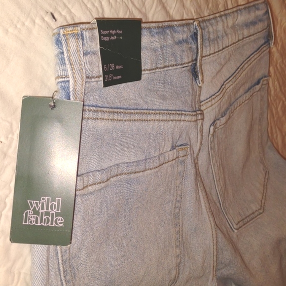 😎WILD FABLE Super High Rise Distressed Baggy Jeans, pants distressed New WoW!! - Picture 8 of 16